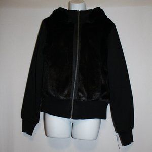 i Jeans by Buffalo Black Jacket Hooded Size L NEW!